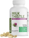 Bronson Milk Thistle Silymarin Marianum & Mælkebøtte Root Lever Health Support, Antioxidant Support, Detox, 120 Kapsler