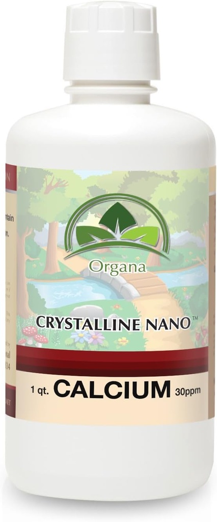 Organa Pure Krystallinsk Flydende Calcium Supplement - 30 PPM - Kolloide Minerals - Calcium Supplement for kvinder & mænd - Flydende Calcium Citrat Alternativ - 99,99% Pure Calcium