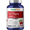 NusaPure Organic Tart Cherry 20: 1 Extract, 1000 mg Ækvivalent med 20. 000 mg 200 Veggie Caps (Vegan, Non- GMO) Bioperine