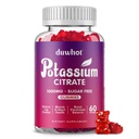 Kalium Citrate 1000mg Gummies, Kalium supplement til voksne kvinder & mænd, Support Leg Cramp & Muscle Health, 60 tyggetabletter