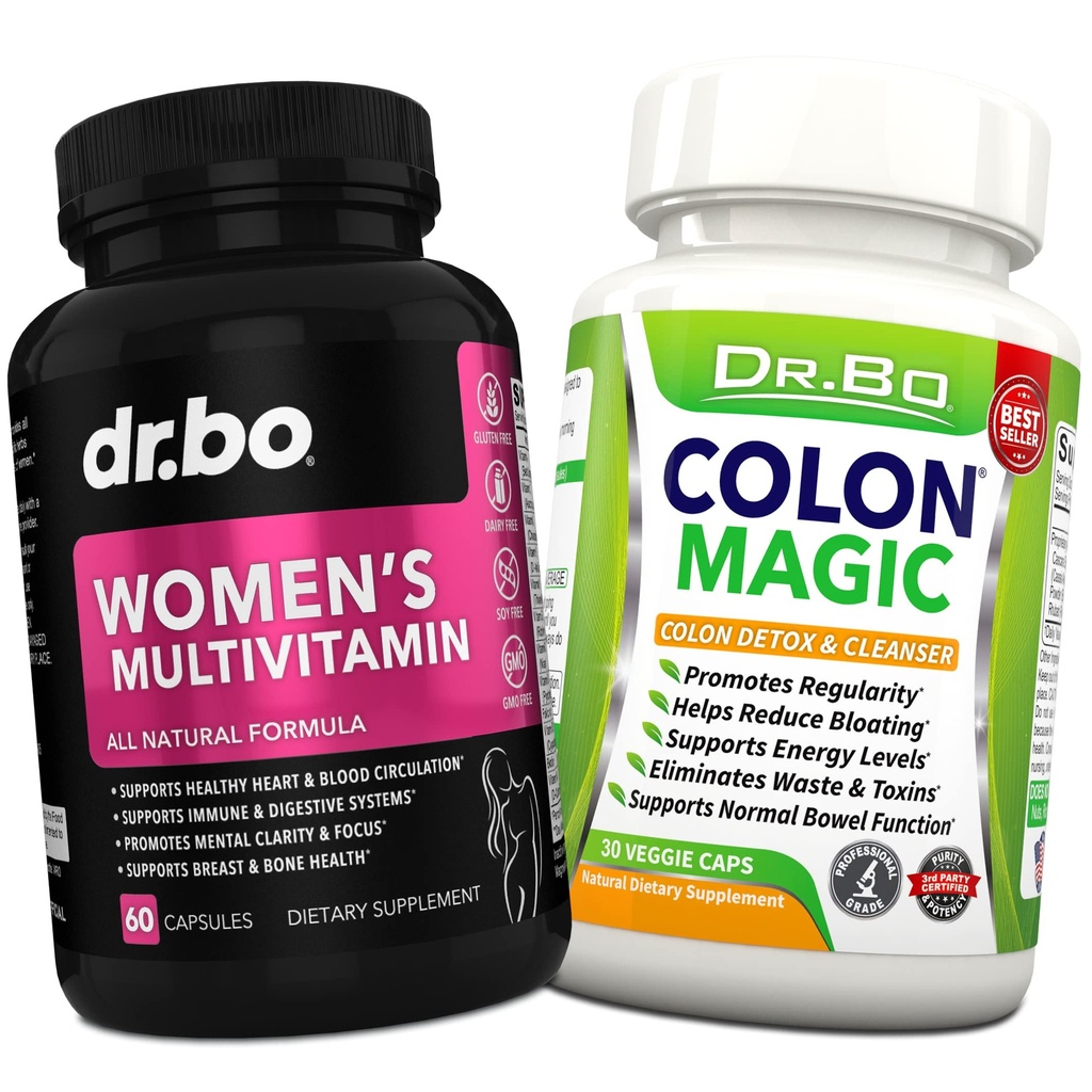 Dame Multivitamin Supplement - Colon Cleanse Detox Formel til intestinal fordøjelsesundersøgelse - Kvinder Energi Vitamin Kosttilskud Magnesium Plus Zink - Daglig Forstoppelse Relief Supplement Gut, Belly