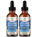 2000MG Liposomal Glutathione Liquid, 98% Absorption, Active Form L- Glutathione Supplement, Vegan Friendly, Powerful Antioxidant Complex for immunsystem, Aging Defense, Detox, 4 FLLOZ