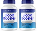 (2 Pack) Microbio Blood Booster, Micro Bio Blood Booster Natural Blood Flow Support Supplement, Micro Bio Brands Pills Advanced Microbiobrands Maximum Strength Support Formel (120 Kapsler)