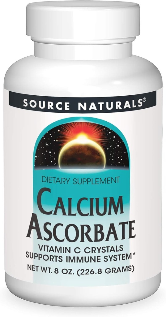 Kilde Naturals Calcium Ascorbat, C-vitamin krystaller - Understøtter immunsystemet - 8 oz