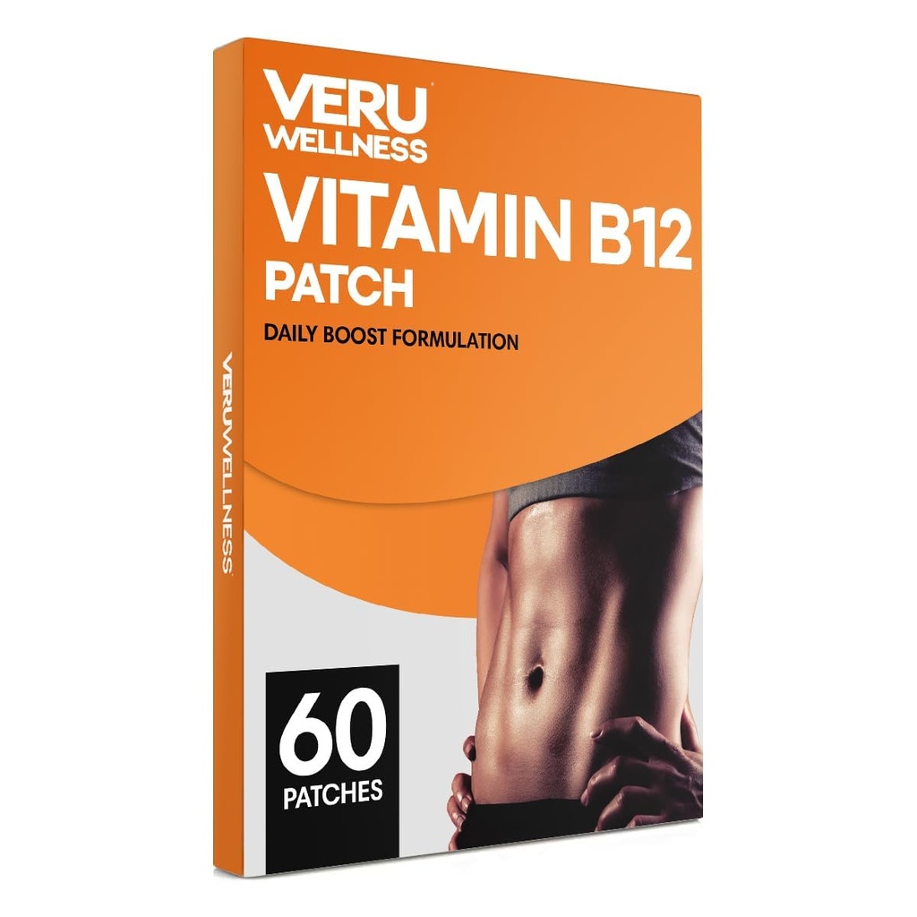 Veru Wellness B12 Energy Patch, Natural Patch B12, Garcinia - Self Adhesive Time Release Patch (60 dage)