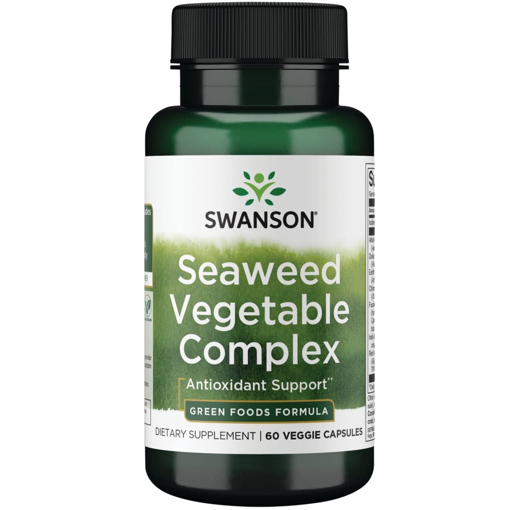 Swanson GRN Seaweed Vegetabilsk CMPLX 60VEG CP