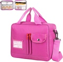 Medicine Pill Flaske Organizer Bag, Stor rejse Pill Case Box og Opbevaring, Lockable Vitamin Pill Carrier til narkotika, Fiskeolie, Medicinske forsyninger (Pink)