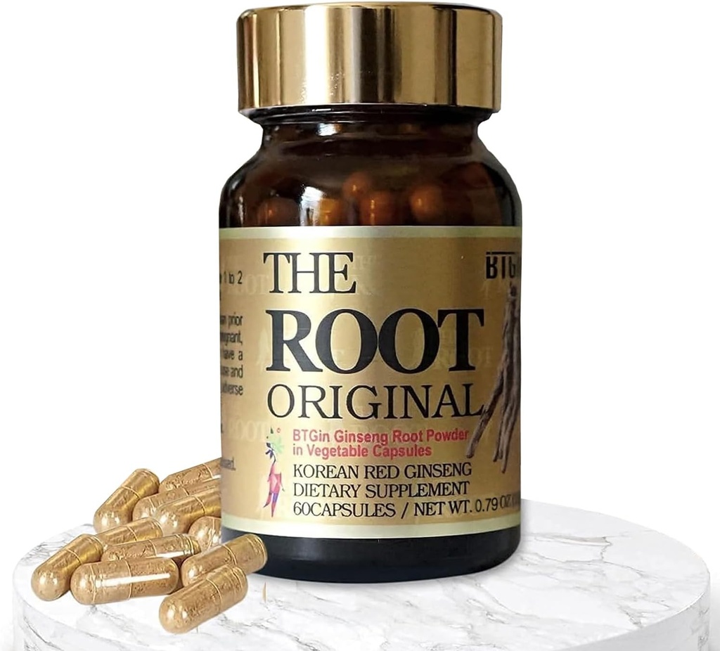 Koreanske røde Ginseng kapsler, naturlige energi kosttilskud Roden Original beriget med Pure Ginsenosides Rg3 Premium Ginseng tillæg