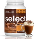 PEScience Select Cafe Protein Coffee Flavored Powder, Caramel Macchiato, 100mg Koffein, 20g Iced Protein Coffee Powder eller Creamer, 20 Servere
