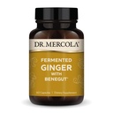 Dr. Mercola Gæret Ginger med Benegut - Understøtter fordøjelsessygdomme & Gut Sundhed - Aids Lejlighedsvis Gas, Bloating & Diskomfort - Non-GMO, Gluten- Free & Soy- Free - 60 Kapsler (60 Servere)