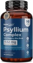 Psyllium Complex • 124; 11 - Ingredient • Psyllium Husk Kapsler med Psyllium Pulver, Slippery Elm & Ginger til at rengøre & Support fordøjelsessystem • Sundhed • 124; 180 Kapsler