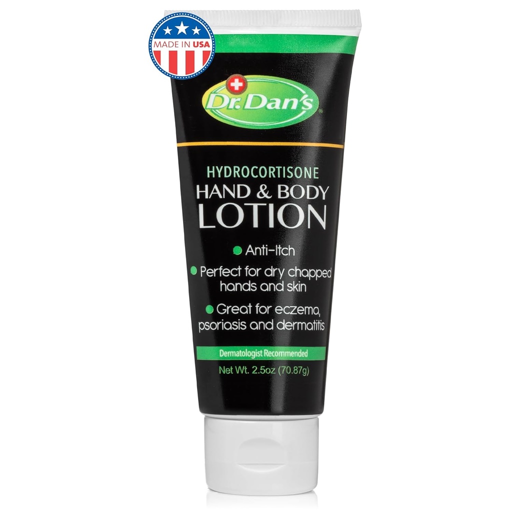 Dr. Dans Hydrocortison Hand and Body Lotion - Antiklotion til mænd og kvinder - 1 pakke