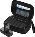 Weekly PU Leather Pill Bag Organizer Case 2 Times a Day, AM PM Daily Pill Box to Hold Vitamin, Fish Oil, Supplements and Medicine (Black)