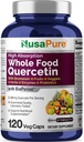 NusaPure Quercetin med bromelain 500 mg 1 125 mg; 120 Veggie Caps 1 125; 43 Fruit Veggie Grain Urter Enzyme Probiotic Blend 1 125; Non- GMO, Vegan, Bioperine