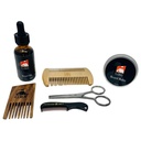 G.B.S Natural Beard Kit - Beard Oil med Jojoba, Beard Conditioning Balm, 2 Sided Wood Beard Styling Comb, Pocket Mustache Comb, Beard og Mustache Trimming Saks