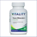 Vitality Trace Minerals + Chlorella - 30 dage / Capsules-Canadian-Made Full Spectrum Mineral Complex 124; Mangan, Zink, Selenium & Mere; Understøtter energi & Immunitet. Vegansk, allergenfri.