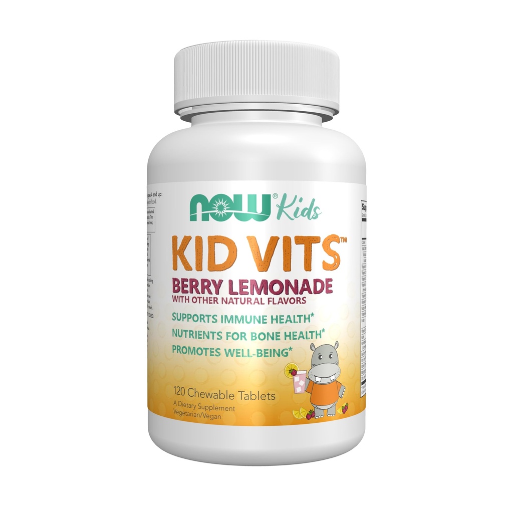 NOW Kids Supplements, Kid Vits Multivitamin, Berry Lemonade Flavor, 120 Chewable Tablets