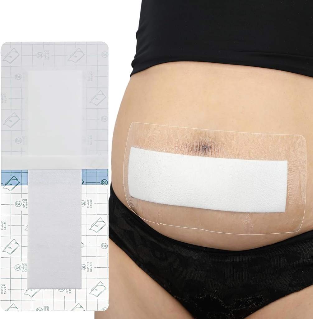 14 Pcs Vandtæt C sektion Bruser Sår Protector 4 "x12" Tummy Tuck Scar Incision Abdominal Bandage Hysterektomi Inddrivelse skal Haves Post Kirurgi Klædning Cover