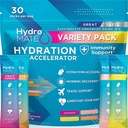 HydroMAT Electrolyte Powder Variety Pack Hydrationspakker Lavt sukker 30 Tælling