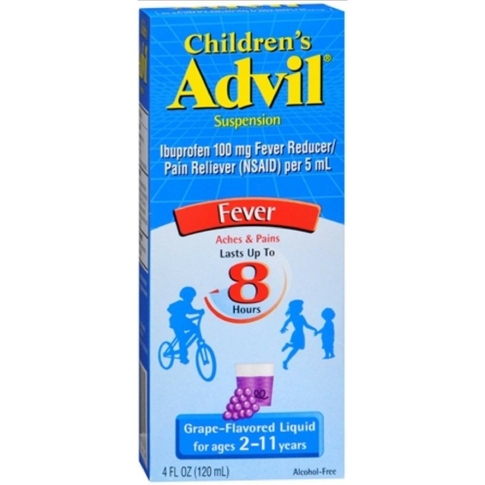Childrenâââ €š ç €ž¢ s Advil Liquid Pain Relief Medicine and Fever Reducer, 100 Mg Children 's Ibuprofen for Age 2- 11, Grape - 4 Fl Oz