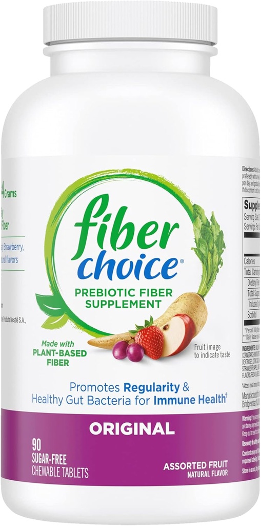 Fiber Choice Assorted Fruit 90 Tabletter (pakke med 1)