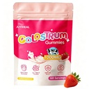Colostrum Gummies, 1000 mg Græs Fed Colostrum Chews Colostrum Supplement til Gut sundhed, hårvækst, skønhed og immunforsvar, Jordbær Flavor 60 Servering