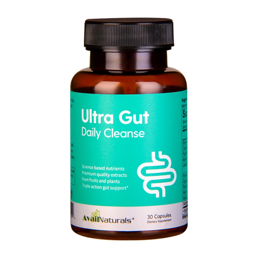 Available Naturals Ultra Gut Daglig Rengøring 15 dag Rengøring - med Senna Leaf Extract, Cassia Seed, 2,5 milliarder Probiotika & Kostfibre
