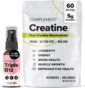 Complement Triple B12 Spray & Creatine Bundle - Vegan B12 Supplementering og Muscle Performance Support