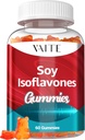 Soja Isoflavoner supplement til kvinder - non-GMO Phytoestrogens til overgangsalderen Relief, Hot Flashs, Hormonal Balance, Genistein, Soja med Isoflavoner, Bone Health Support - 60 Vegansk Chewable Gummies