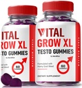 (2 Pack) Vital Grow XL, Officiel Vital Grow XL Testo Gummies for Mænd, Boost Stamina og Tillid Gummy for Mænd, Vital GrowXL Mandlige Support Gomitas (120 Gummies)