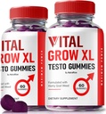 (2 Pack) Vital Grow XL, Officiel Vital Grow XL Testo Gummies for Mænd, Boost Stamina og Tillid Gummy for Mænd, Vital GrowXL Mandlige Support Gomitas (120 Gummies)
