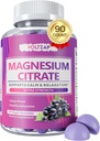 Magnesiumgummier til afslapning: Kosttilskud til sundhed - Magnesium Citrate High Absorption Supplement 90 Tæl (pakning med 1)