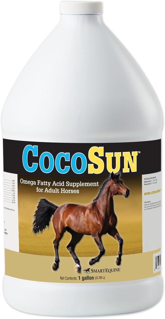 CocoSun ™ Oil Omega Hestetillæg; Omega 3, 6, 9 Kosttilskud Ideel til sund hud & Shiny Coats