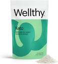 Wellthy Keto Power med HB Salte til Instant Ketosis og energi, Natural Strawberry Kiwi Flavor, 10.58 oz