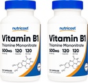 Nutricost vitamin B1 (Thiamin) 500mg, 120 kapsler (2 flasker)
