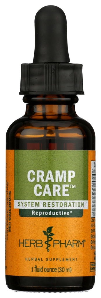 Herb Pharm Cramp Care Flydende Herbal Extract Drops til støtte for en sund menstruationscyklus, 1 Oz