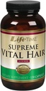 LIFEMTIME Supreme Vital Hair Budd124; Understøtter sundt hår, negle & Hud Budd124; Biotin, MSM, Vitamin B, C, & A, Zink, Horsetail & Mere Budding124; 120 Capsule, 30 Servering