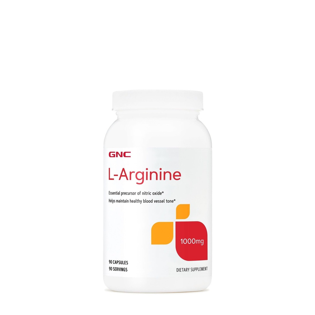 GNC L Arginin 1000mg tillæg, understøtter sunde blodkar Tone, 90 Servering