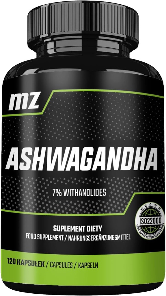 Ashwagandha Extract 142 mg per kapsel - 120 kapsler - 4 måneders forsyning - Kosttilskud af MZ