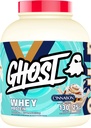 GHOST Whey Protein Powder, Cinnabon - 5LB, 25G Protein - Cinnamel Roll Flavored Isolate, Concentrate & Hydrolyzed Whey Protein Blend - Post Workout Shakes - Soy & Gluten Free