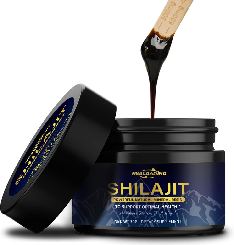 Shilajit Resin 100% Himalayan Shilajit: Understøtter energi, Immunitet, Antioxidant Mest124; 30g Mest124; Vegan- Friendly