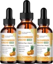 M tommer (3 Pack) Magnesium Glycinat Drops - Magnesium Væske Supplement 1000mg med Fiber Bromelain Vitamin B, C, D - 98% Absorption Than Pills Gummies