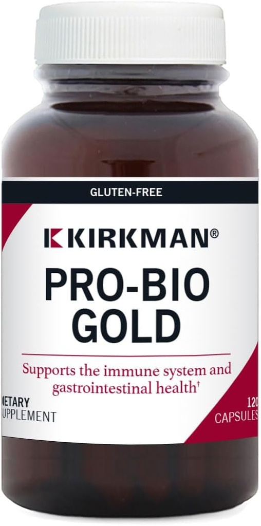 Kirkman - Pro- Bio Guld - 120 kapsler - Understøtter immunforsvar - fordøjelseshjælp med probiotika - Hypoallergen