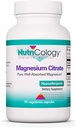 Nutricology Magnesium Citrate Supplement - Bone & Stress Support, Pure, Well- Absorberet, Hypoallergen, 170mg Vegetariske Kapsler - 90 Tæl