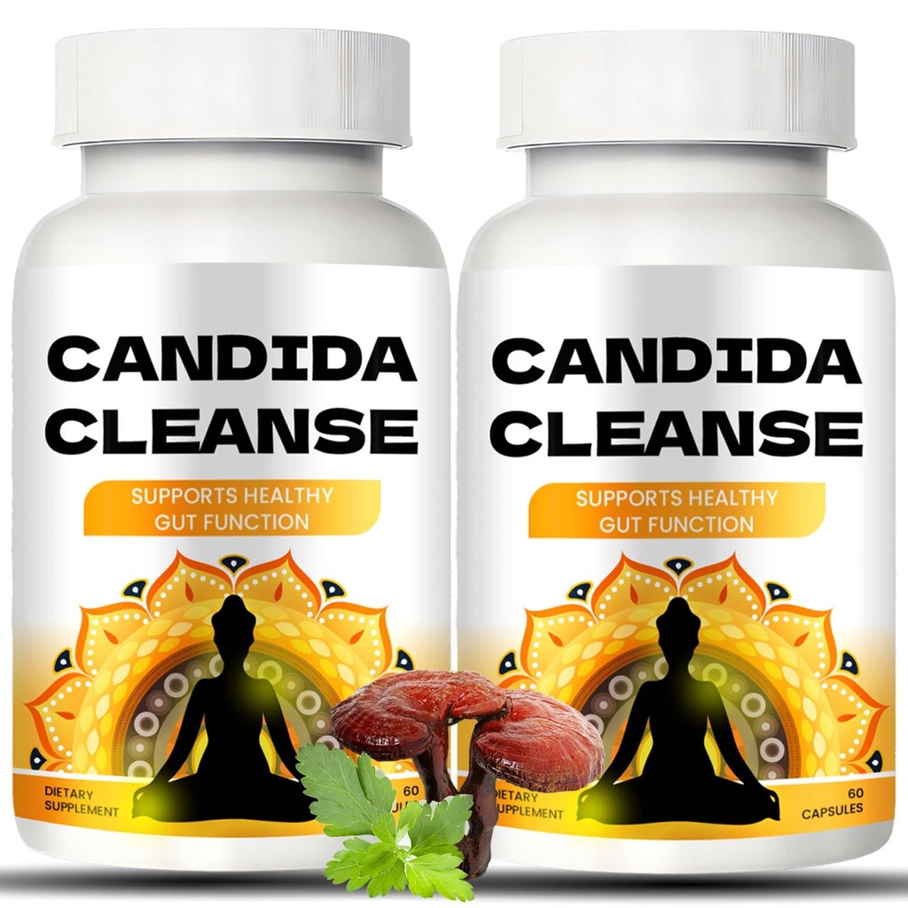 Candida Cleanse - Gut & Colon Support, Advanced Formel - Oregano Leaf, Wormwood, Black Walnut, Captac Acid