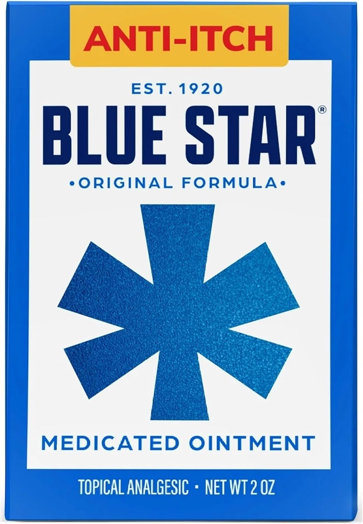 Blue Star Anti- Itch medicineret salve 2 oz (pakke 5) VJC # Re