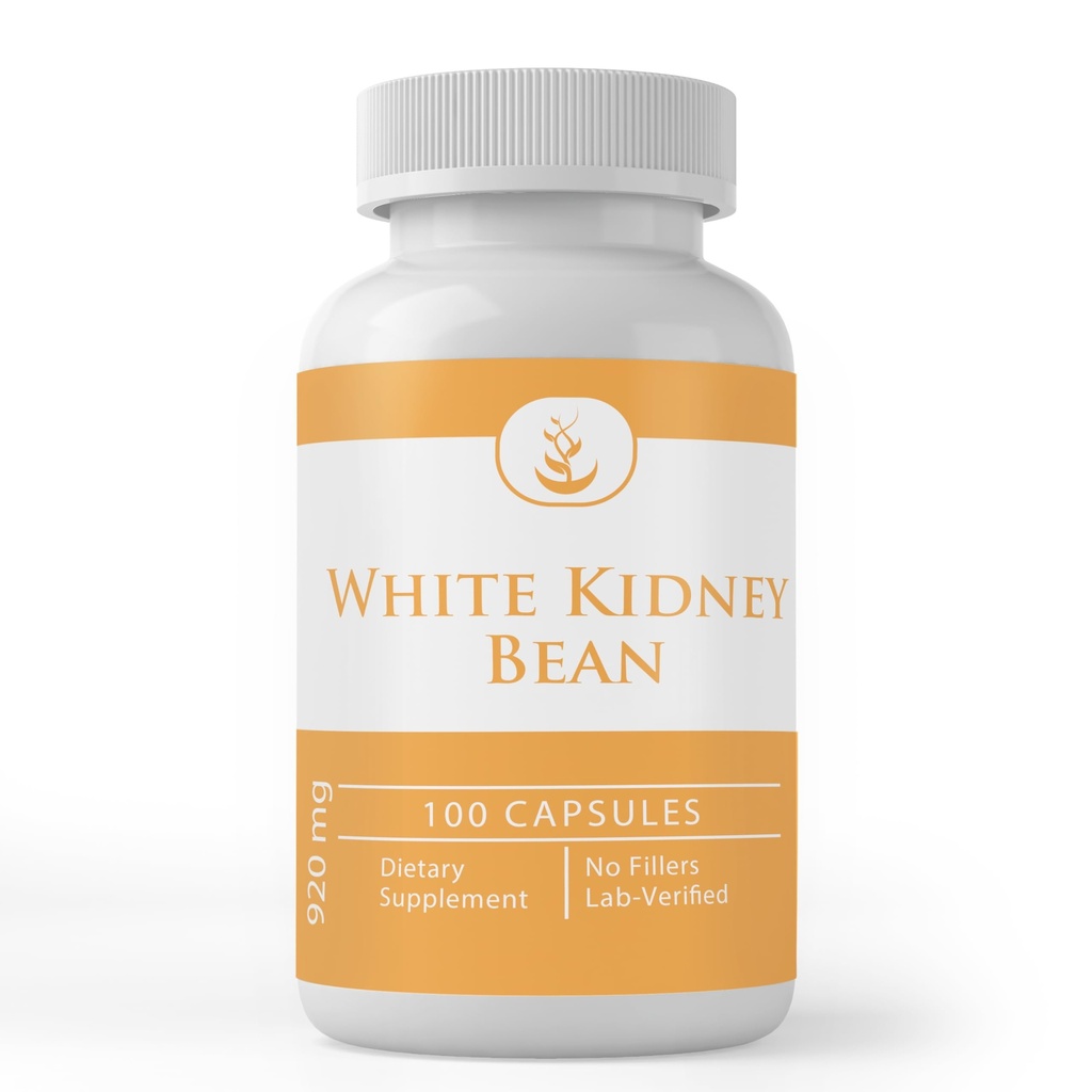 Pure Original Ingredienser Hvid Nyre Bean, (100 kapsler) Altid Pure, Ingen tilsætningsstoffer eller Fillers, Lab Verified