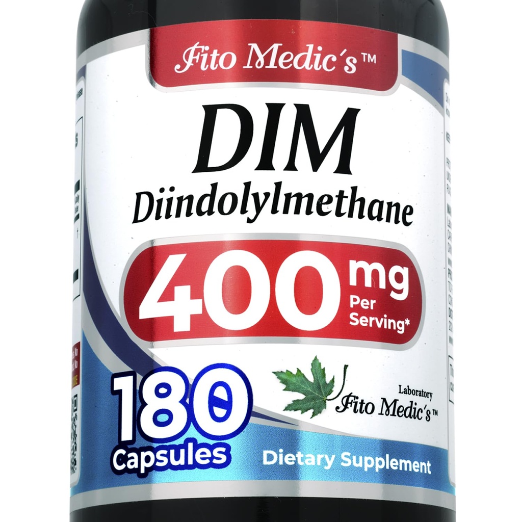 FITO MEDIC 'S Lab - 124; dim - Supplement 124; 180 Kapsler - 124; 400 mg - 124; dim - 124; diindolylmethan - 124; dim - Supplement 400mg - 124; Ultra - høj Absorption.