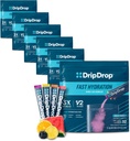 DripDrop Hydration Pakninger - Fed Variety Pack - Single Serve Electrolytes Powder Mix - Watermelon, Berry, Lemon, Orange - non-GMO, Gluten Free, Vegan - 192 sticks