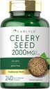 Carlyle Celery Seed Extract Capsules | 2000mg | 240 Count | Traditional Herb Supplement | Non-GMO and Gluten Free Formula
